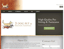 Tablet Screenshot of 3dogpet.com